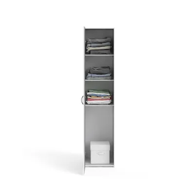 Produktbild von Tvilum 704044949, Weiß, Garderobe, 3 Regale, 1 Tür(en), Weiß, Faserplatte mit hoher Dichte (HDF)