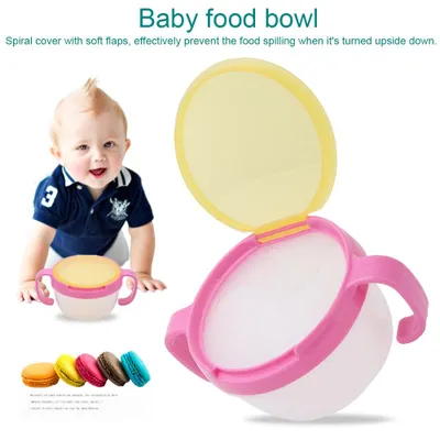 Obrázek produktu pro BPA Free Dvojitá rukojeť Neprůsvitná miska na jídlo Snack Container pro děti a batolata (růžová)