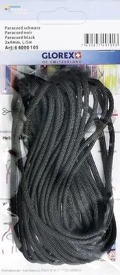 Produktbild von Glorex Paracord 2 x 4 mm 5 m, schwarz