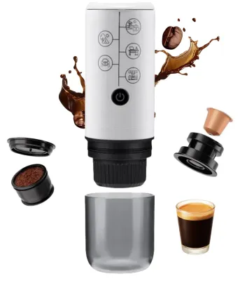 Tragbare Espressomaschine, 17 bar, 2600 mAh, für Kaffee & Kapseln