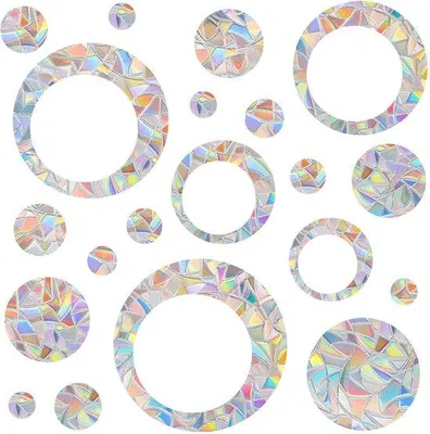 Immagine prodotto di Grandi protezioni in PVC per superfici in vetro, 36 pezzi, protezione anti-uccelli, antiscivolo, autoadesive