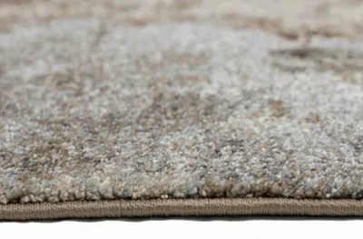 Produktbild von Moderner Teppich mit abstraktem Design in beige braun Größe - 80 x 150 cm