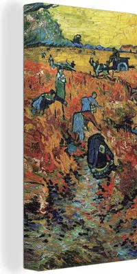 Obrázok produktu pre MuchoWow® - Plátno - Červená vinica - Vincent van Gogh, nástenný obraz, nástenné dekorácie obrazy obývacia izba, 20x40cm