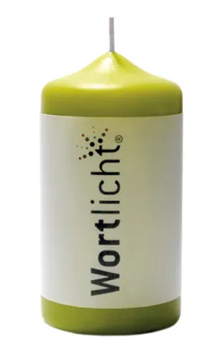 Produktbild von Bulla Wortlicht Kerze, Gute Wünsche, Opalgrün
