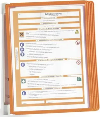 Produktbild von Sichttafelhalter Vario Wall 5 5 Sichttafeln orange Packung mit 5 Stück