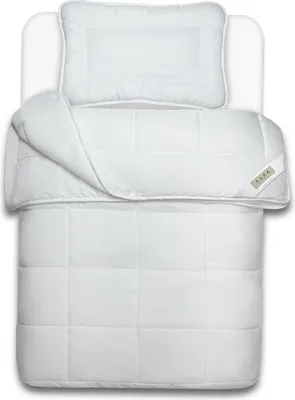 Produktbild von NYVI Kinderbettenset Junior AllYear 100x135 cm 2-tlg - 4 Jahreszeitendecke 100x135 cm und Kissen 40x60 cm - Mikrofaser Kinder Bettdecken Set für das Ganze Jahr - Kuschelig & Samtweich