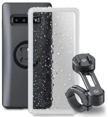 Zdjęcie produktu dla SP-CONNECT Moto Bundle zamocowany na kierownicy Samsung S10+