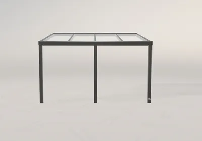 Produktbild von SCHWENG Terrassenüberdachung - Wandgebunden | 4,06x3,05 m | Polycarbonat| Anthrazit| S400