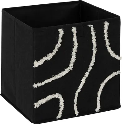 Produktbild von Aufbewahrung Korb Stoff Bali schwarz 31x31 cm