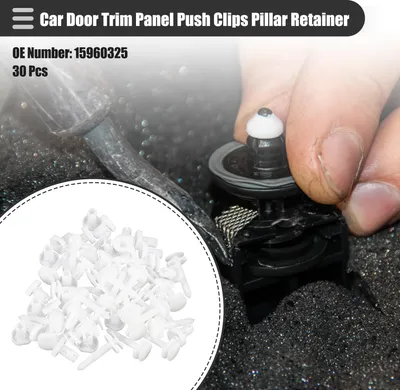 Image de Clips de fixation de panneau de garniture de porte de voiture, pour GMC C2500 C3500 Pickup 95-00, en plastique, No.15960325, blanc, 30 pièces