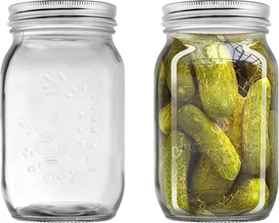 Obrázok produktu pre Konzervačné nádoby 1 l Skladovacie nádoby s viečkom Masonove nádoby na kvasenie - balenie 2 ks