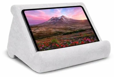 Produktbild von Support universel pour tablette - TELESHOPPING - Pillow Pad™ - Housse antidérapante - Gris - Adulte - 100% lavable en machine