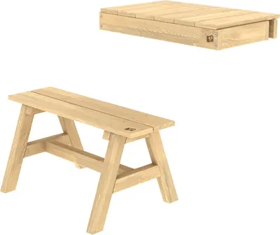 Image de Étagère et Banc en bois pour maisonnette