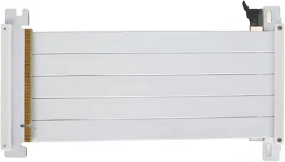 Productafbeelding van Grafische Kaart Verlengsnoer - Riser Kabel GPU - PC Bouwen - Dubbelzijdig 180 Graden - PCIe 4.0 X16 - Wit