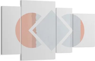 Produktbild von Bild auf Leinwand - Leinwandbild - 4 Teile - Stück Geometrisch Diamant - 120x70cm - Wand Bild - Wanddeko - Wandbilder - Leinwanddruck - Bilder - Wanddekoration - Leinwand bilder - DL120x70-4690