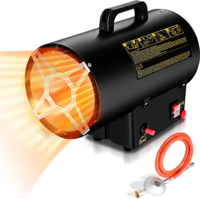 Zdjęcie produktu dla Nagrzewnica gazowa Jopassy 15kW z wentylatorem nagrzewnica gazowa armatnia nagrzewnica gazowa nagrzewnica budowlana nagrzewnica gazowa z wentylatorem nagrzewnica gazowa z wężem gazowym i reduktorem ciśnienia nagrzewnica wentylatorowa