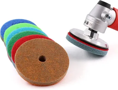 Produktbild von Polierpads für die Reinigung von Marmor, Granit und Stein, Schleifpad, 10,2 cm, 7-teiliges Set