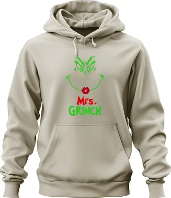 Produktbild von Mrs. GRINCH Weihnachten Lustig Weihnachtsfrau Grinch Geschenk Uni Hoodie Kapuzenpullover, Natur, 3XL