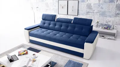 Zdjęcie produktu dla Robin Diana sofa z funkcją spania bez podstawy łóżka 3 regulowane zagłówki Sofa rozkładana do salonu Kanapa wolnostojąca Sofa rozkładana Meble do salonu 230x95x90