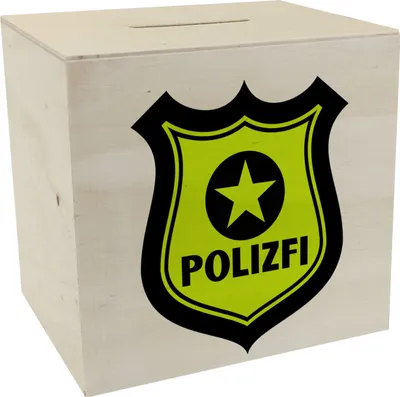 Produktbild von POLIZFI Anzeigenhauptmeister Spardose aus Holz