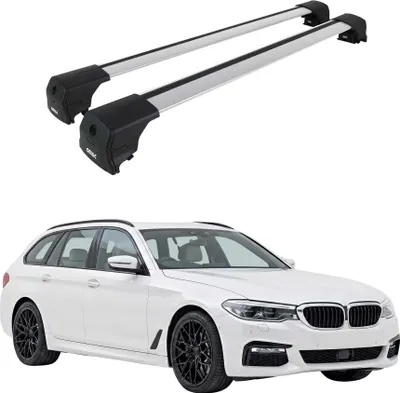Produktbild von Dachträger Grundtäger für BMW 5er Touring G31 2017-2023 Aluminium Silber 2 tlg