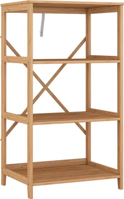 Obrázek produktu pro Police na knihy Vicco Novaro Bambus 48.3 x 87.9 cm Se 4 otevřenými přihrádkami, Model 54875