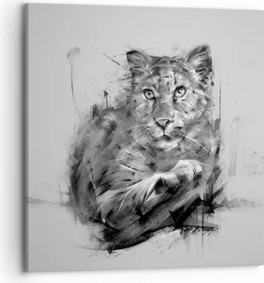 Produktbild von Bild auf Leinwand - Leinwandbild - Tier Abstraktion - 70x70cm - Wand Bild - Wanddeko - Wandbilder - Leinwanddruck - Bilder - Kunstdruck - Wanddekoration - Leinwand bilder - Wandkunst - AC70x70-3850