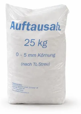 Produktbild von Raiffeisen Streusalz 25kg mit Antiback-Eigenschaft für Straßen und Hofeinfahrten