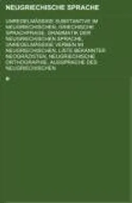 Produktbild von Neugriechische Sprache