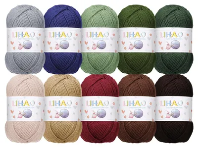 Produktbild von Omgoods – Kreative Häkelgarne in mehrfarbigen Sets für DIY-Projekte