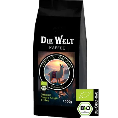 Produktbild von Die Welt Kaffee Organic Peru Gr.1 Kaffeebohnen 1000g