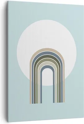 Produktbild von Bild auf Leinwand - Leinwandbild - Einteilig - Formen Rad Linien - 50x70cm - Wand Bild - Wanddeko - Wandbilder - Leinwanddruck - Kunstdruck - Wanddekoration - Leinwand bilder - Wandbild - PA50x70-4608