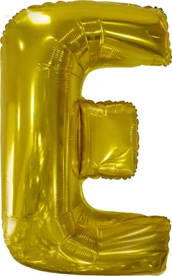 Obrázek produktu pro Fóliový balón písmeno E zlaté 56,5 x 86 cm