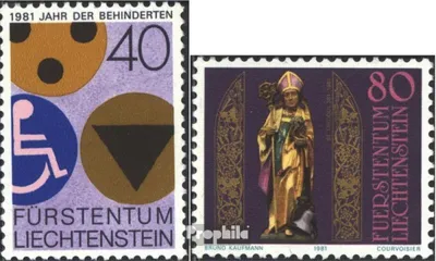 Produktbild von Briefmarken Liechtenstein 1981 Mi 774,775 (kompl.Ausg.) gestempelt Sondermarken