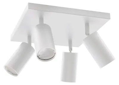 Obrázok produktu pre MANAM GU10 4-svetelné stropné svietidlo, biele, hliník, 160x250x250 mm