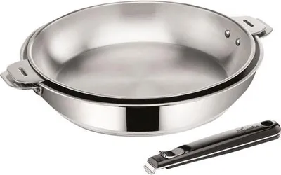 Produktbild von Set mit 2 bratpfannen aus edelstahl 24 und 28 cm + griff Lagostina 012138600003