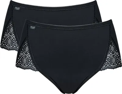 Produktbild von Sloggi Damen-Slips, schwarz, Pure Sense Luxe Maxi, 2-teilig, Größe 44