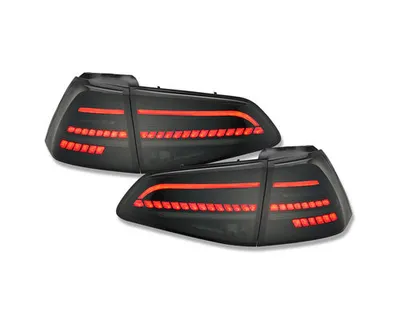 Produktbild von Original Litec VOLL LED Rückleuchten Schwarz dynamischer Blinker für VW Golf 7