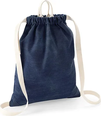 Produktbild von BagBase BG642 | Turnbeutel Denim Gymsac - 46 x 37 cm - Farbe: Denim Blue - Größe: 46 x 37 cm