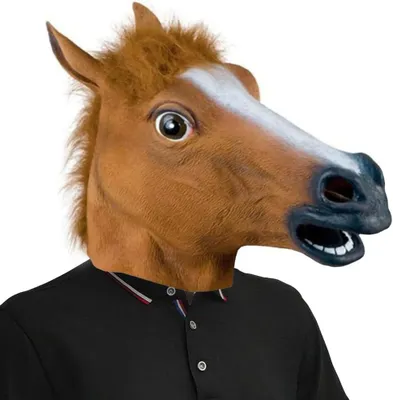 Obrázok produktu pre Maska koňa Halloween, latex, pre dospelých, zvieracia maska, na slávnostnú dekoráciu