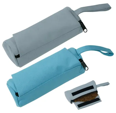 Image de 2 sacs de récompenses pour l'entraînement des chiens, gris et bleu ciel
