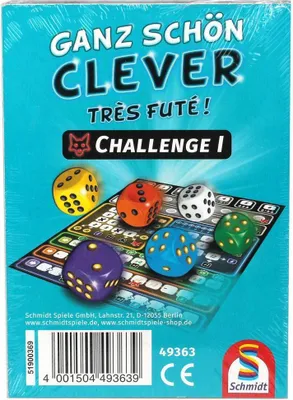 Produktbild von Schmidt Spiele Ganz schön clever – Challenge I, Würfelergebnisblatt, Blau, Unisex, 8 Jahr(e), Ukraine, 132 g