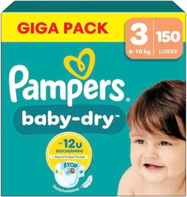 Obrázok produktu pre Pampers – Plienky – Baby Dry veľkosť 3 – 150 plienok – 1 kus