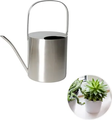 Produktbild von TOPANBIETER 999 Gießkanne Edelstahl,  gebürstet 2,5 l,  langer Tragegriff, rostbeständ, praktisch und langlebig /Giesskanne / Wasserkanne