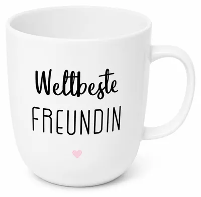 Immagine prodotto di PPD Weltbeste Freundin Mug 2.0 D@H, Henkelbecher, Kaffeetasse, Becher, Tasse, New Bone China, Weiß, 400 ml, 561102077