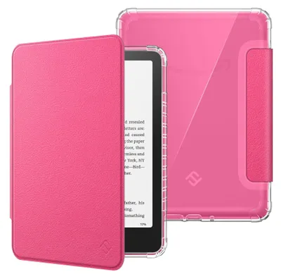 Produktbild von Fintie Hülle für 7 Zoll Kindle Paperwhite(12. Generation) und Kindle Colorsoft/Paperwhite Signature Edition 2025/2024, Clear Weich TPU Schutzhülle mit Auto Sleep/Wake, Magenta