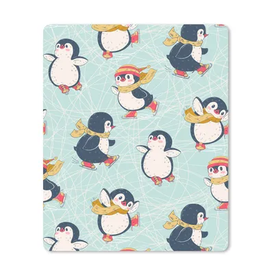 Produktbild von MuchoWow® Mauspad Mousepad Kinder - Pinguin - Schlittschuhe - Winter - Muster 19x23 cm - Mousepads - Maus Mat - Pad - Mausunterlage - Mauspads - Spielen