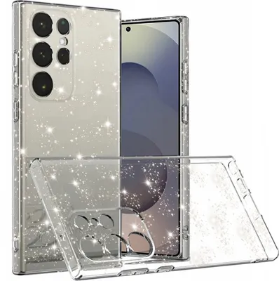 Obrázek produktu pro Techsuit Sparkle Skin Glitter Silikonový zadní kryt pro Samsung Galaxy S25 Ultra - Transparentní