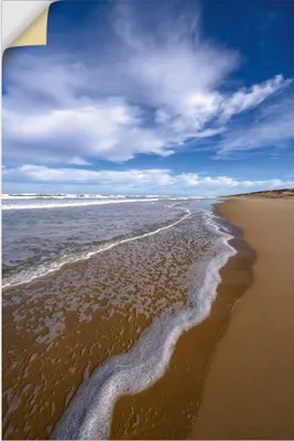 Produktbild von ARTland Wandbild, selbstklebend Sandstrand Atlantikküste Frankreich Größe: 40x60 cm