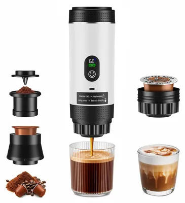 Tragbare Espressomaschine, 3-in-1, selbstheizend, USB, Camping